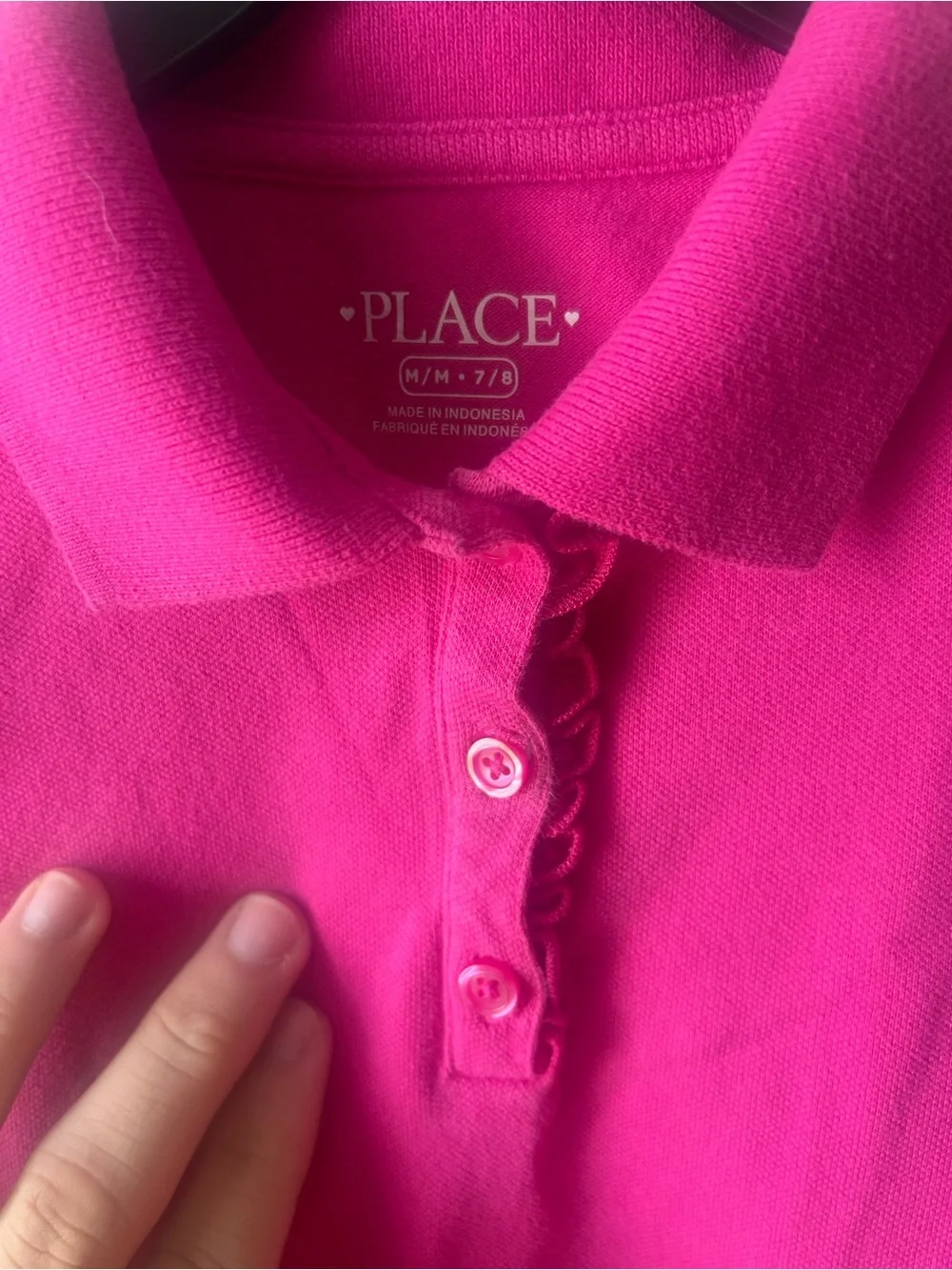 The Children's Place Girls' Bright Pink & Aqua Polo Tops